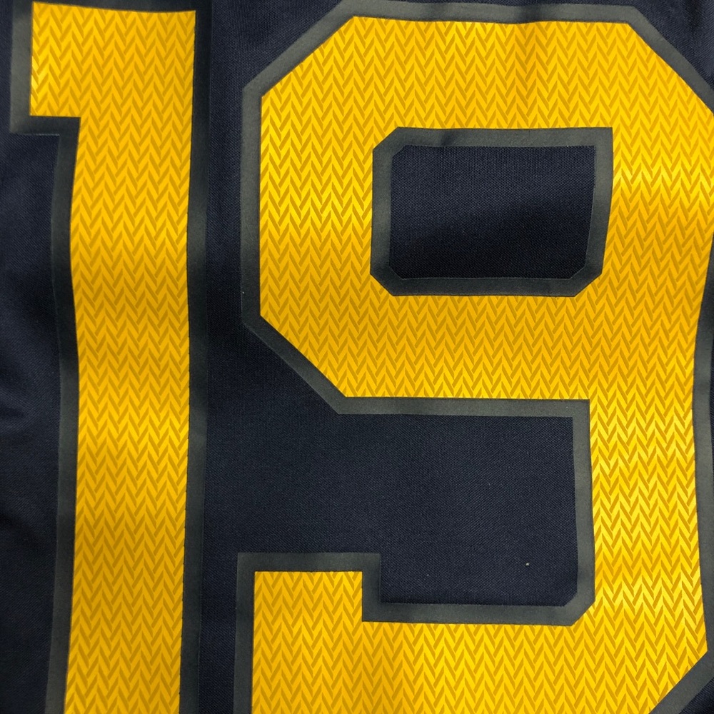 NEW Nike Dri Fit Game Jersey WVU West Virginia 19 - Picture 2 of 10